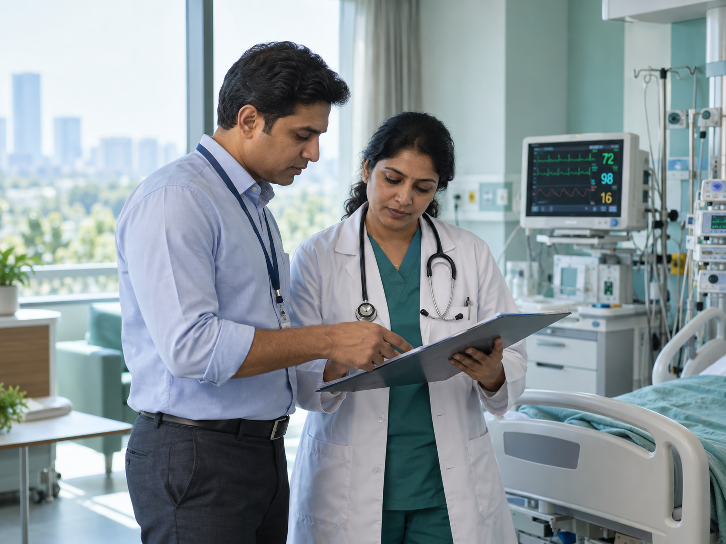 A Trans Can supply specialist and clinician reviewing care requirements